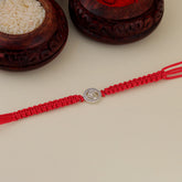925 Pure Silver Om Ganesha Design Diamond Rakhi